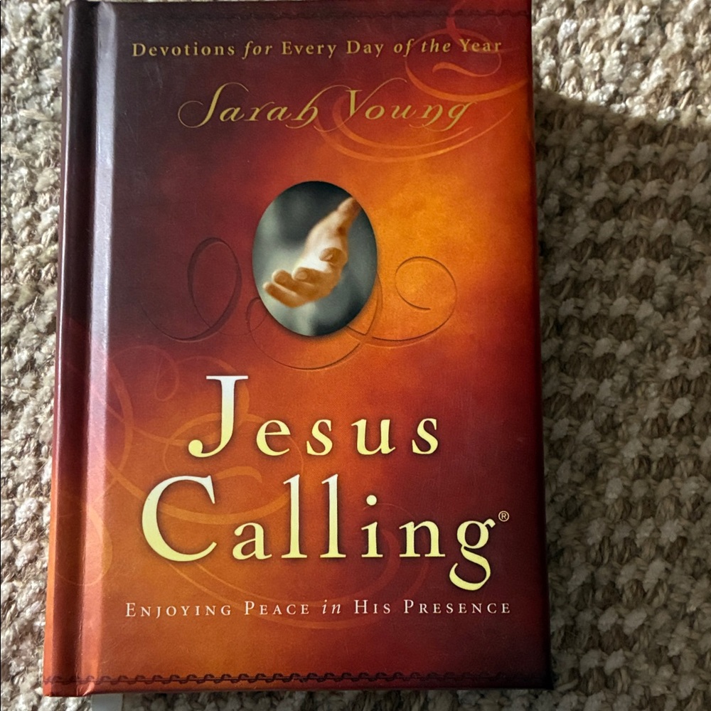 Jesus Calling by Sarah Young - Orange Red Hardcover Devotional